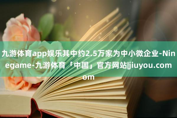 九游体育app娱乐其中约2.5万家为中小微企业-Ninegame-九游体育「中国」官方网站|jiuyou.com