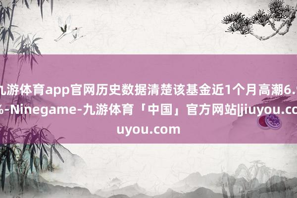 九游体育app官网历史数据清楚该基金近1个月高潮6.98%-Ninegame-九游体育「中国」官方网站|jiuyou.com