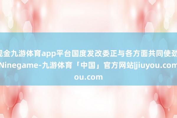 现金九游体育app平台国度发改委正与各方面共同使劲-Ninegame-九游体育「中国」官方网站|jiuyou.com