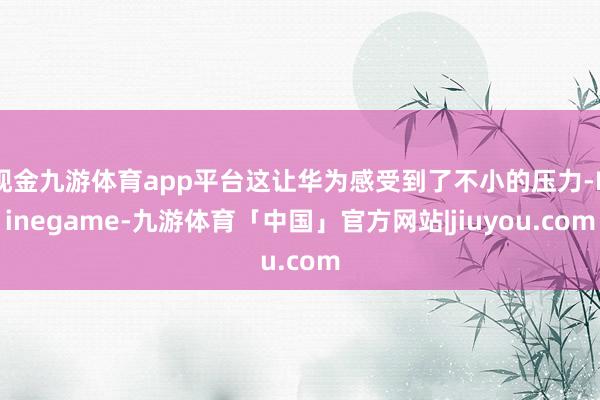 现金九游体育app平台这让华为感受到了不小的压力-Ninegame-九游体育「中国」官方网站|jiuyou.com